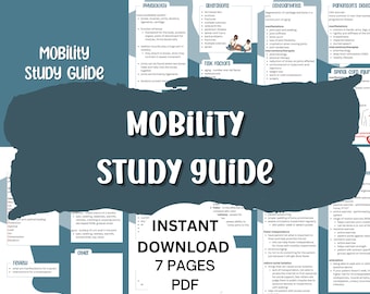 Mobility Study Guide for Nursing Students | Osteoarthritis | Osteoporosis | Parkinson's Disease