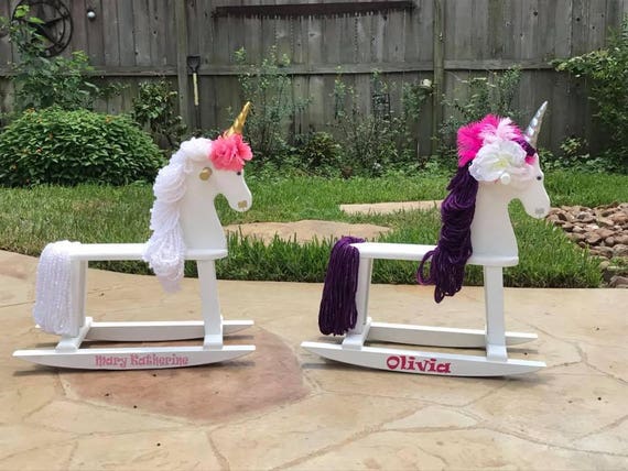 personalised rocking unicorn