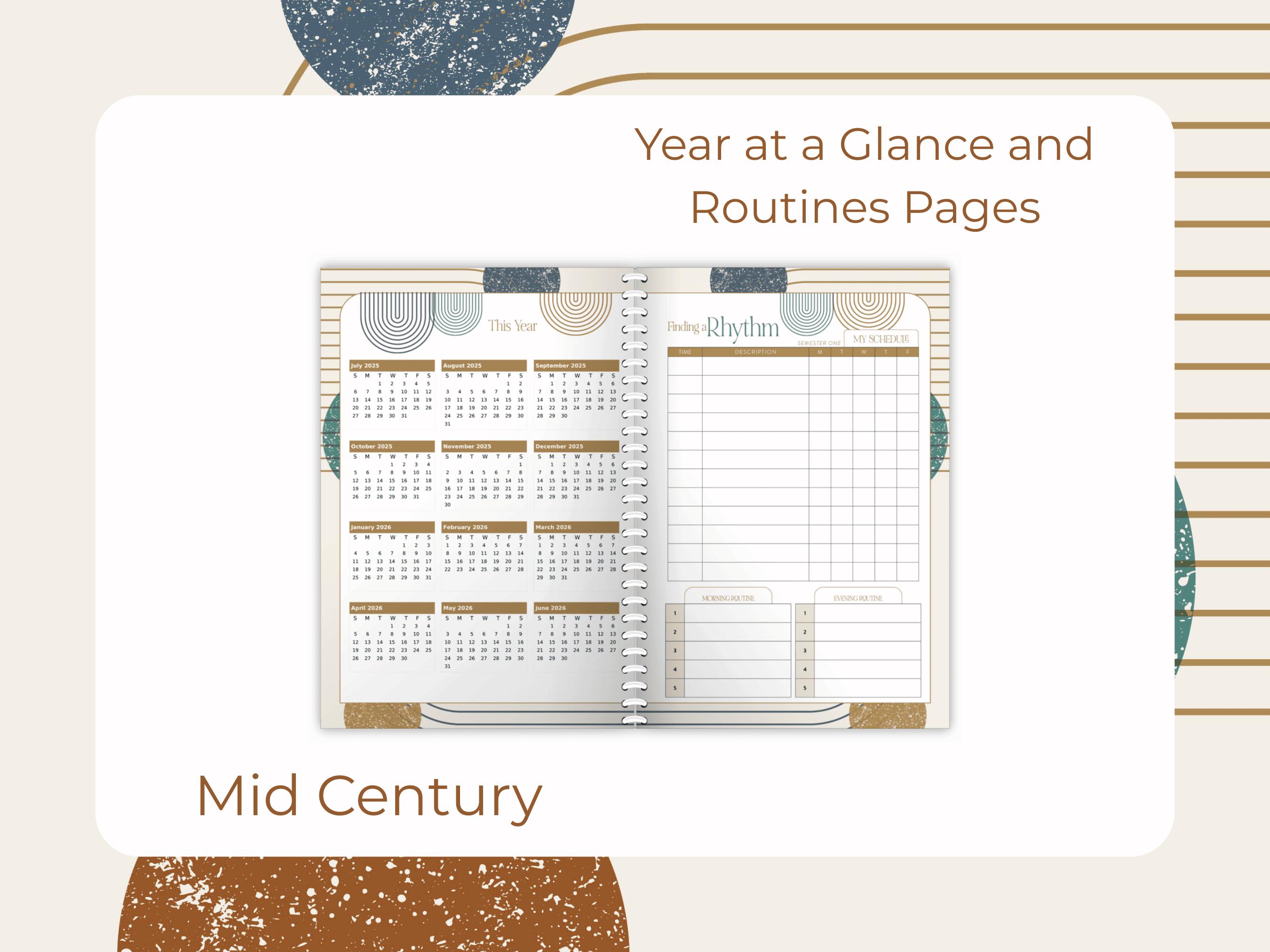 Student Planner, Middle School Academic Organizer, Daily Routines ...