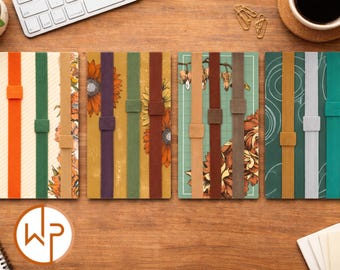 Elastic Bands With Pen Holder for Planners, Books, or Journals, 3 Bands Per Pack, Planner and Journal Accessories, Multiple Colors Available