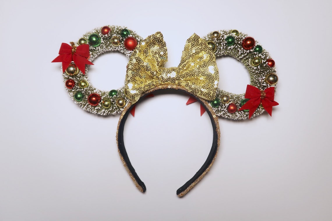 Christmas Wreath Ears Etsy