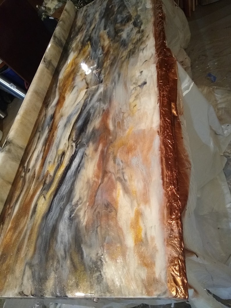 Epoxy Resin Tables and Countertops with Rockface Edges Free Etsy
