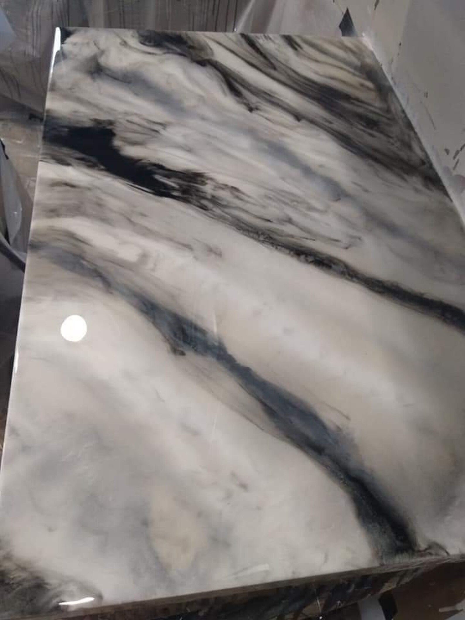 Epoxy Resin 6'x6' Black Marble Table Top Unlimited Etsy