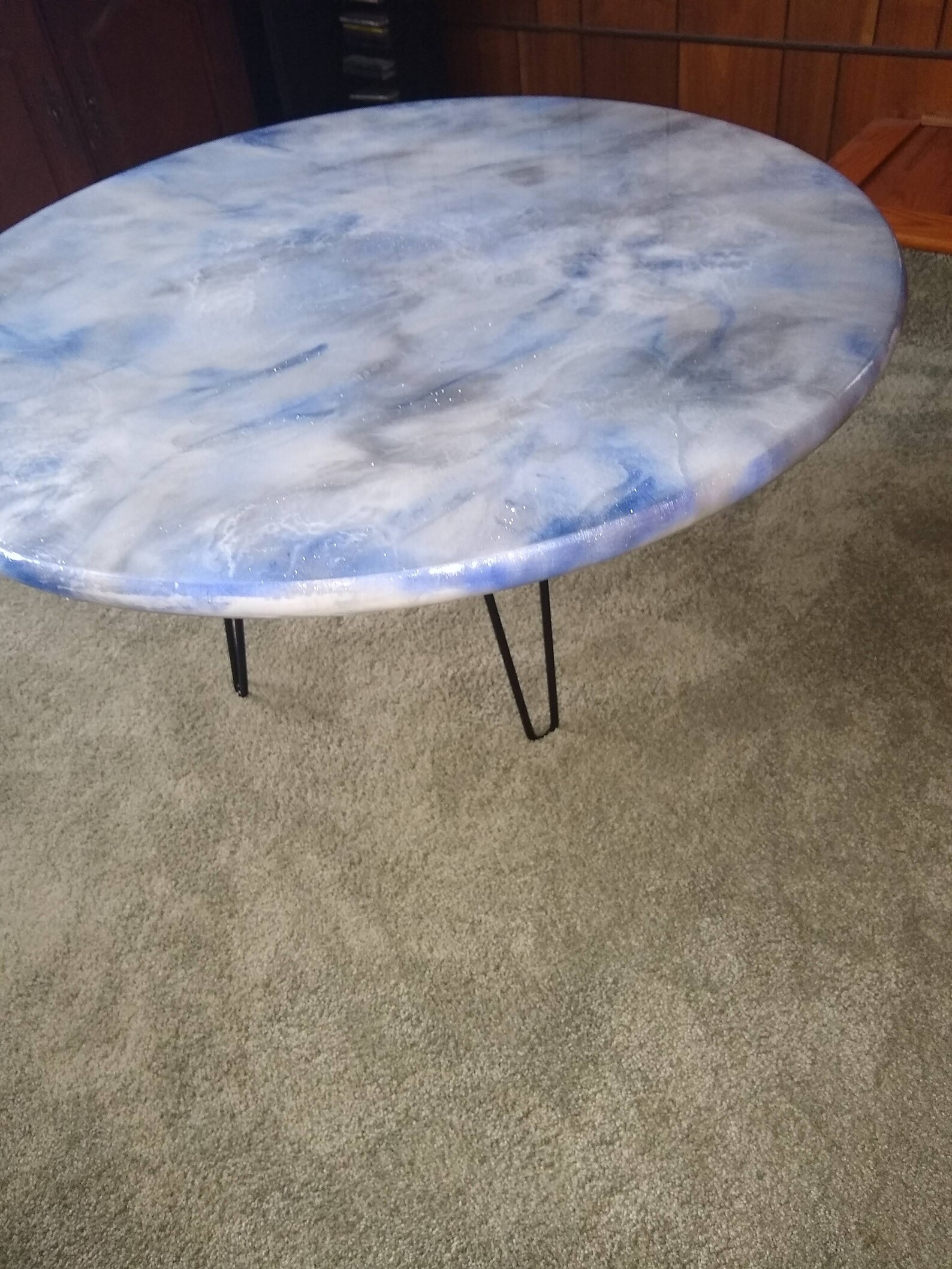 Epoxy Resin Marble Table Top 36 Many Sizes Available Etsy