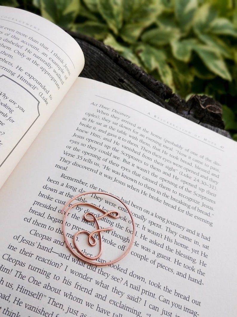Copper Gift, Copper Letter, Copper Bookmark, Gift for Men, Gift for Him, Anniversary Gifts, Copper Anniversary, Metal Gift, Custom Gift image 2