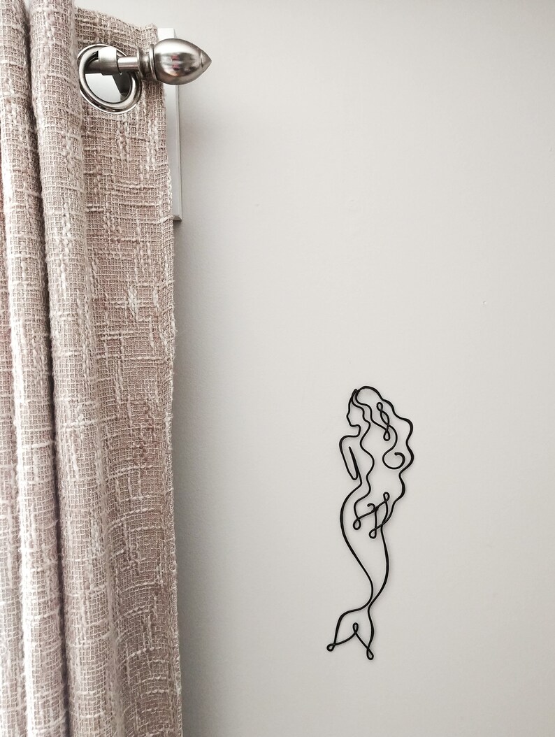 Mermaid Wall Art Minimalist Wall Art Mermaid Art Mermaid Etsy