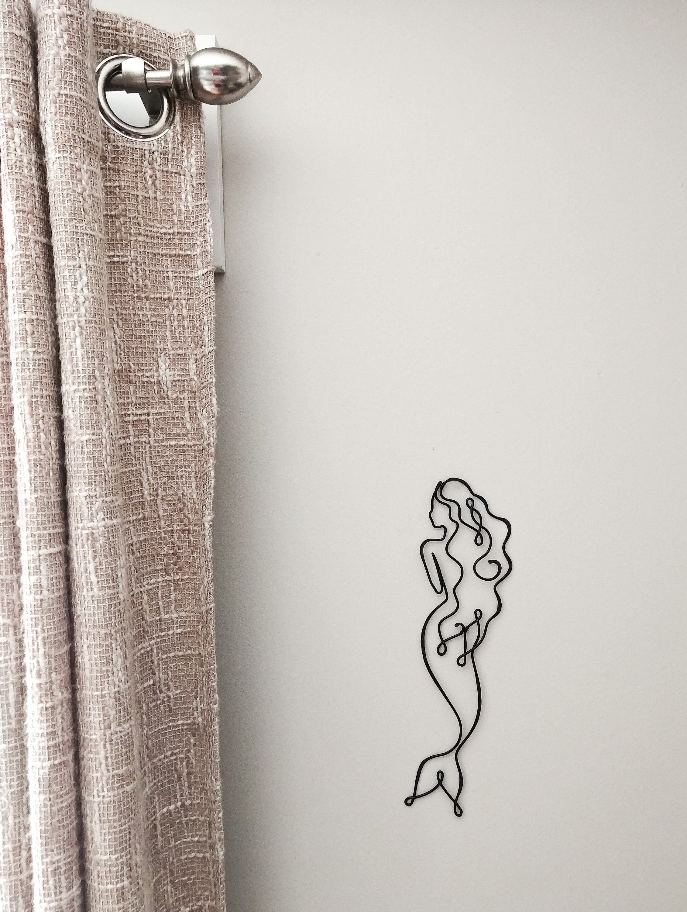 Art Mural de Sirène, Art Minimaliste, Décor Amant Cadeau Chambre Sirène