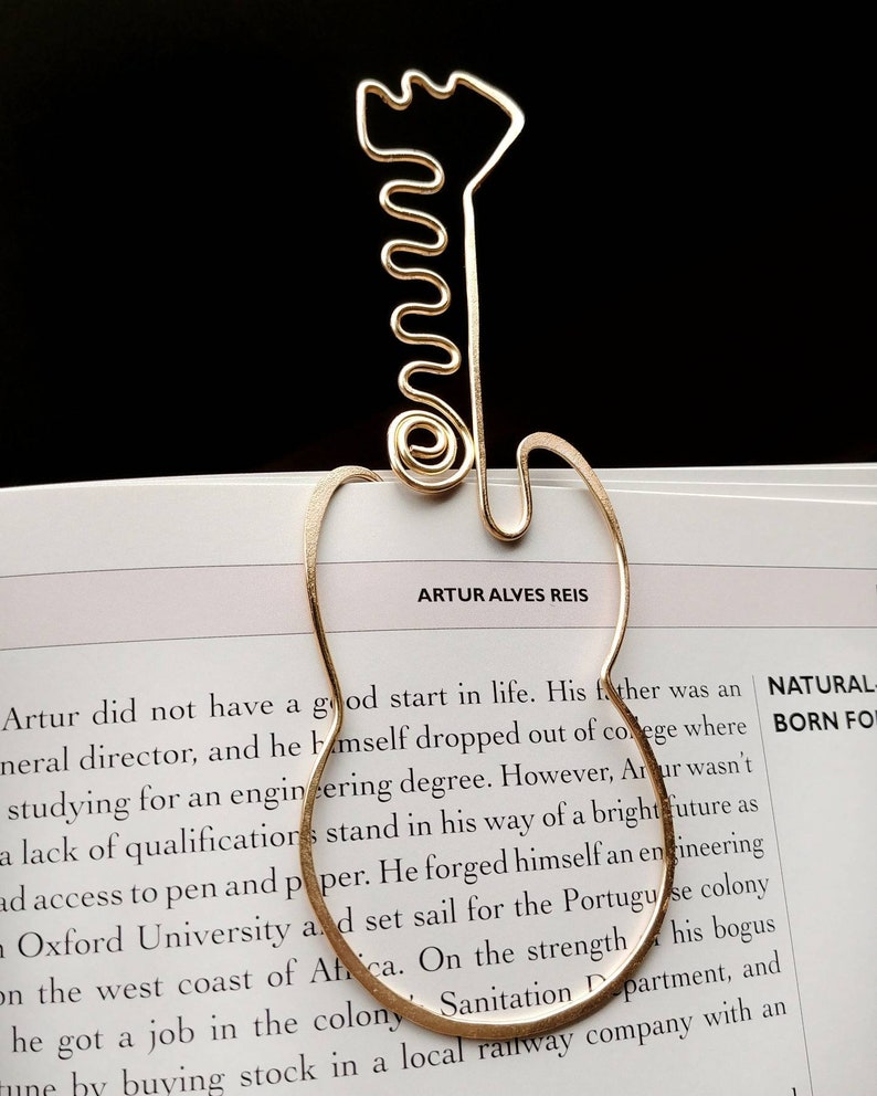 Guitar Gift Guitar Bookmark Guitarist Gift Gift for Etsy