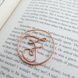 Copper Gift, Copper Letter, Copper Bookmark, Gift for Men, Gift for Him, Anniversary Gifts, Copper Anniversary, Metal Gift, Custom Gift image 1