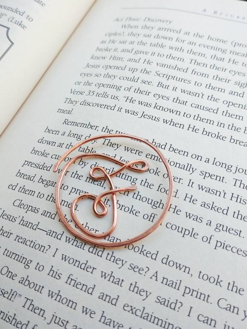 Copper Gift, Copper Letter, Copper Bookmark, Gift for Men, Gift for Him, Anniversary Gifts, Copper Anniversary, Metal Gift, Custom Gift image 1