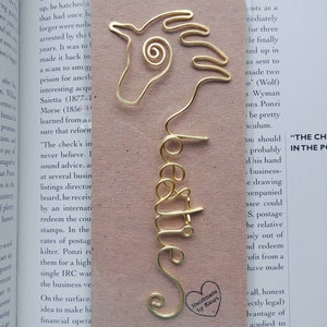 Personalized Horse, Personalized Gift Women, Horse Gifts, Horse Girl, Personalized Bookmark, Horse Lovers, Horse Lover Gift, Metal Bookmark image 4