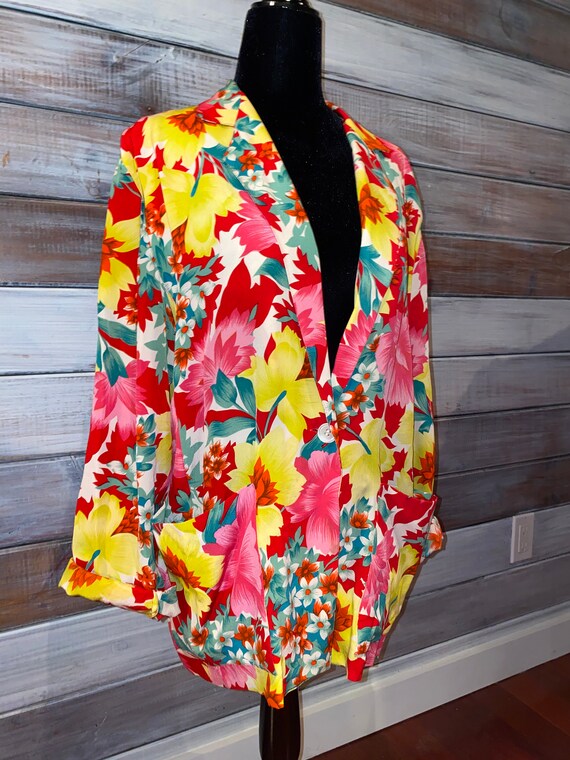 Vintage Silk Floral Shirt