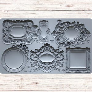 IOD Frames Three Mould Iron Orchid Designs French Country Decor silicone mold applique for furniture mix media baking arts & craft and more