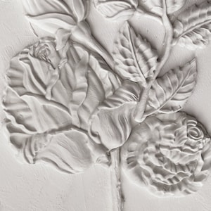 IOD Retired Roses silicone mould Iron Orchid Designs embellishment mould appliques furniture home décor mix media arts and craft and more