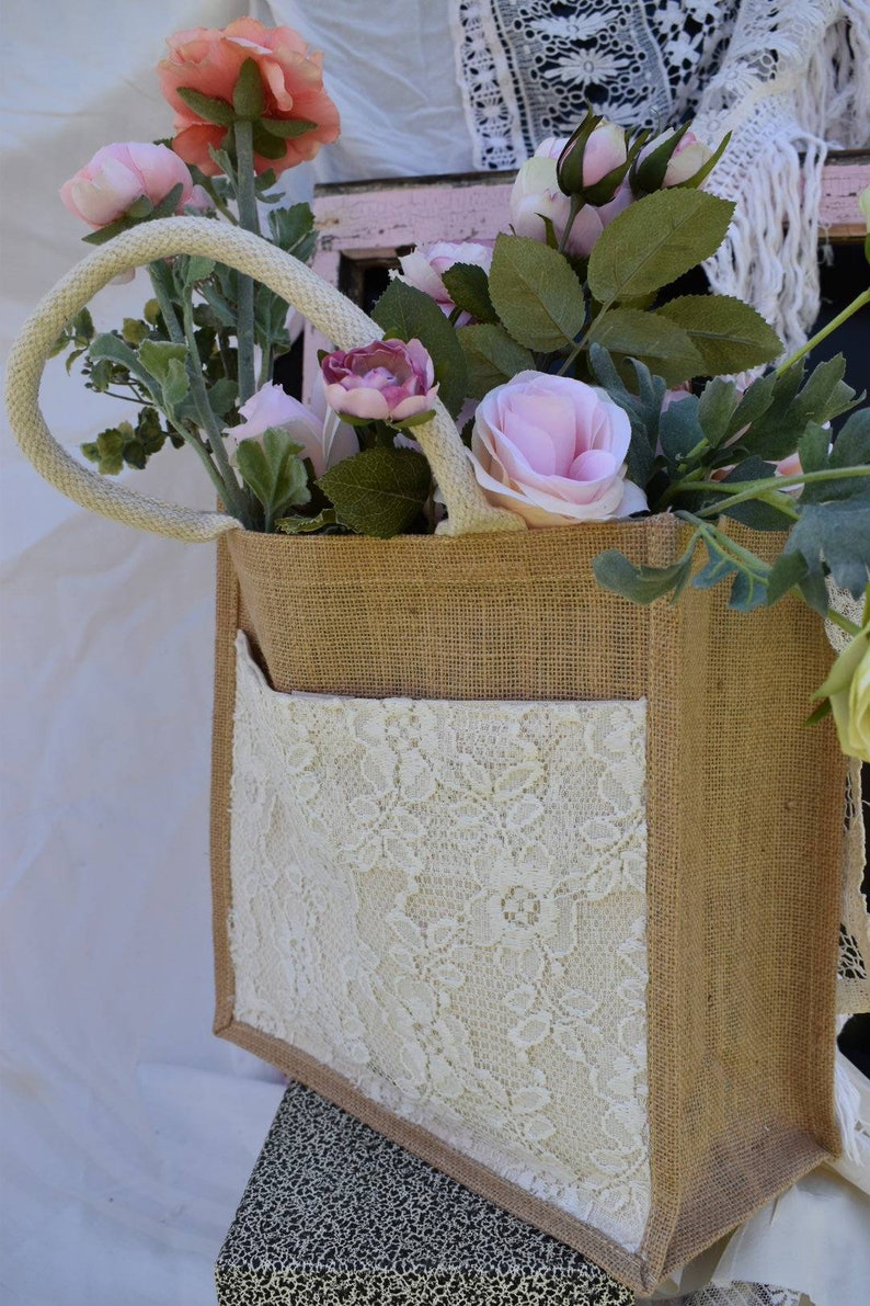 Tote Bag, Embellishments, Romantic Vintage Shabby Chic Cottage Bag, Victorian Purse,handmade DIY