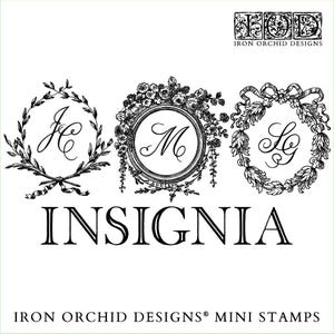IOD New Personalize Insignia Rubber & Silicone Stamp Chinoiserie Home Decor Furniture Craft Stamp Reusable Tool Custom Decor and Crafting