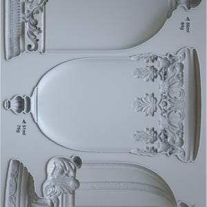 IOD Les Cloches Iron Orchid Designs silicone mould embellishment applique onlay for furniture home décor mix media baking arts and craft