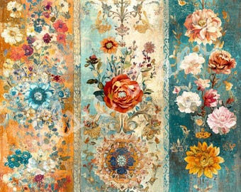 Boho Kantha Fusion Elsie Lane DecoPosh Decoupage Tissue Paper 14x20 inch