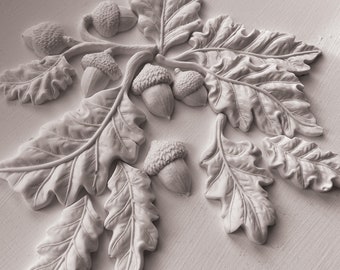 IOD Mould Oak Leaves & Acorns IOD moulds, new IOD moulds, moulds for furniture, appliques supplies, Iron Orchid Design silicone mould
