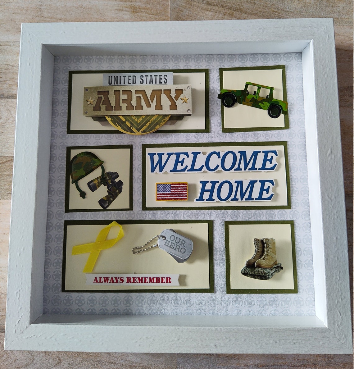U. S. Army Shadow Box Insert Etsy