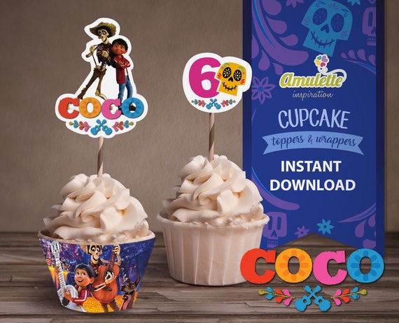 Coco Toppers Coco Toppers Wrappers Instant Download Pdf Coco Printable Coco Party Coco Party Supplies Coco Disney Theme Coco Age Toppers