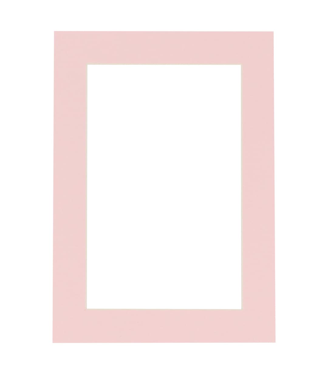 Soft Pink Picture Frame Mat With White Core - Available in Multiple ...