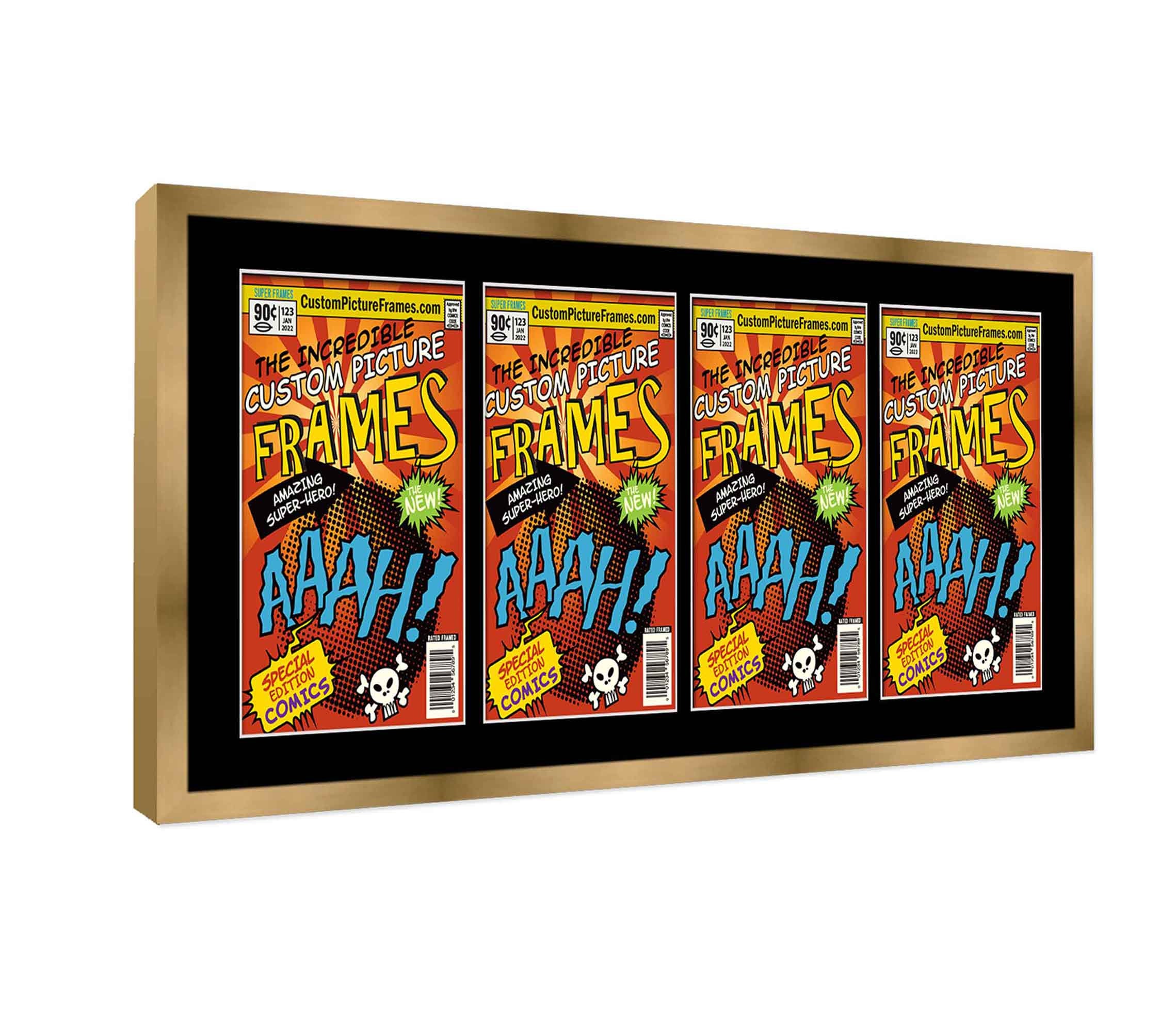 KARE Design Framed Picture Book Club/規4 Comic Book Frame Black Mat - 4 Openings to Display 4 Comic