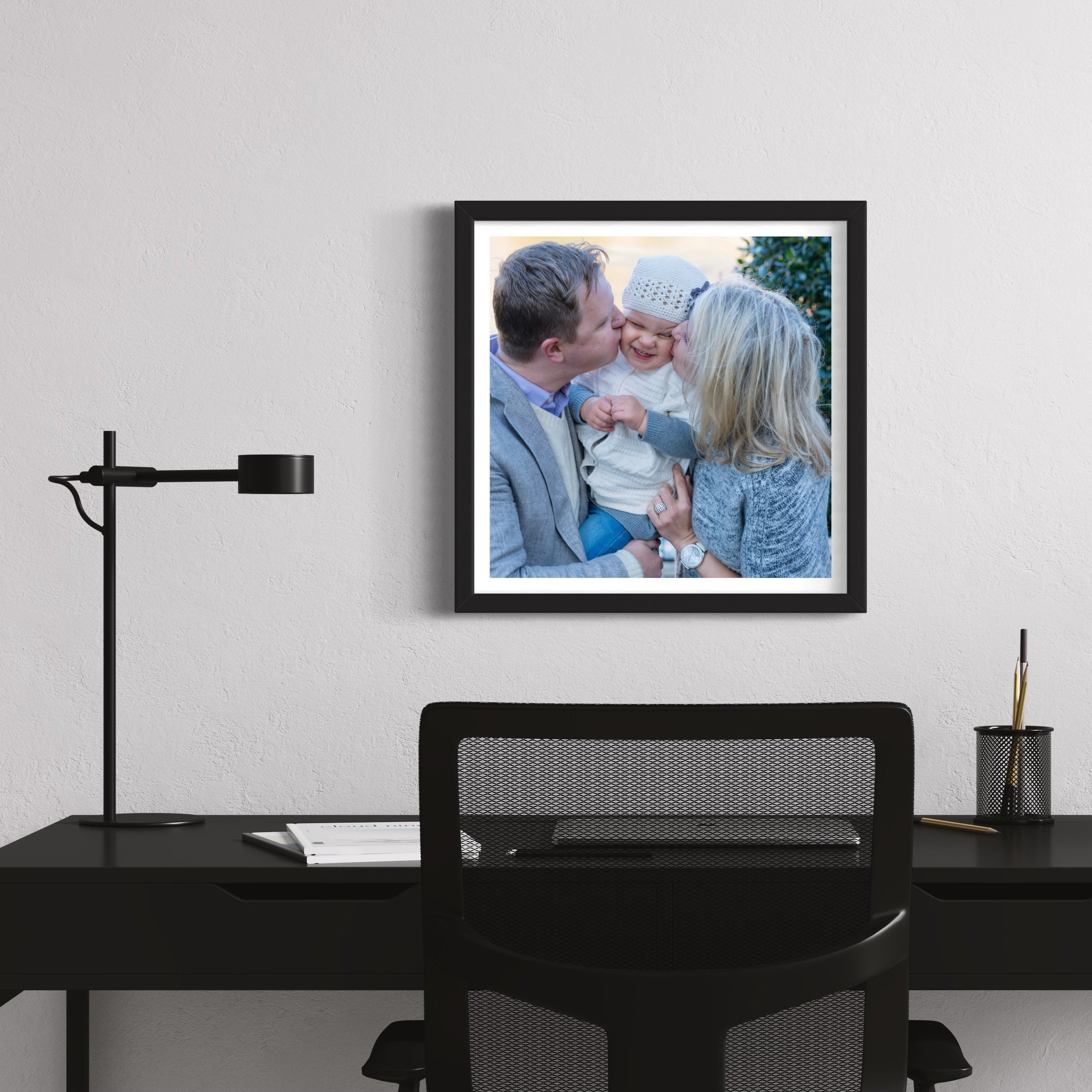 Black Matted Frame | Solid Wood Picture Frame With Photo Mat | With ...