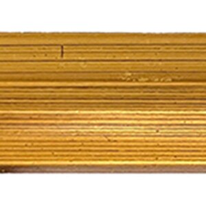 May include: A gold-colored metal bar with a series of parallel lines running along its length.