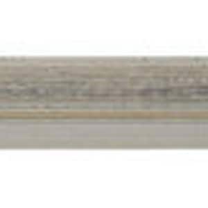 May include: A close-up of a light gray wood grain textured surface.
