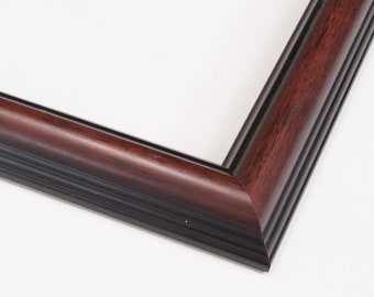 Picture Frame Moulding (Wood) 16ft bundle - Traditional Mahogany Finish - 1.25" width - 3/8" rabbet depth