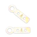 100 Brass Plate Flat Strap 2 Hole Hanger