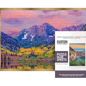 Jigsaw Puzzle Frame Kit With Frame and Puzzle Glue Sheets - for Puzzles Measuring 23x28 Inches