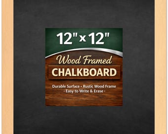Chalkboard with Wood Frame - Erasable Surface - Natural Wood - Kitchen Menu Board | Multiple Sizes