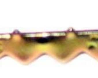 Large No Nail Sawtooth Picture Hangers - Brass Plated 10-Pack