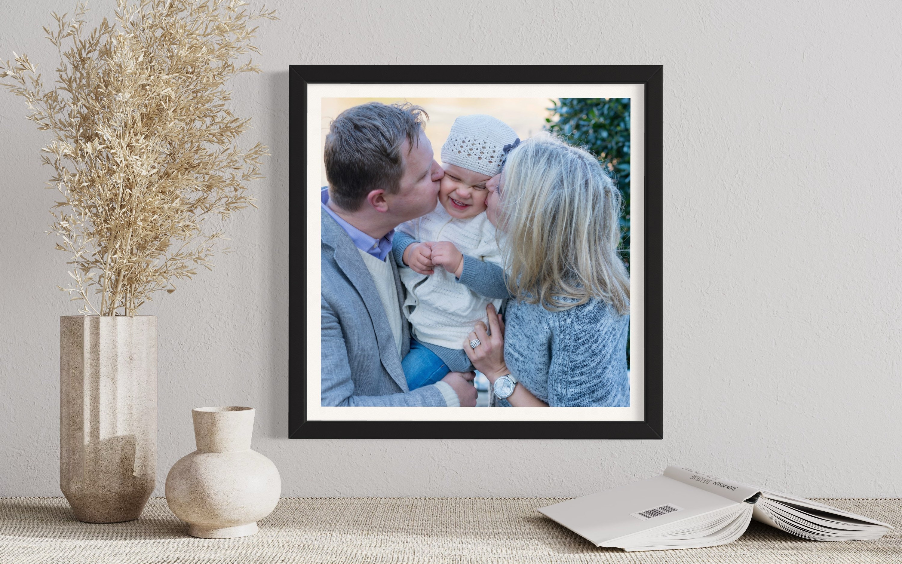 Black Matted Frame | Solid Wood Picture Frame With Photo Mat | With ...