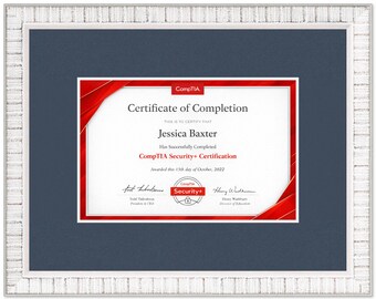 Certificate Frame Modern White Hardwood No Mat - Fits Documents Diplomas Awards | Multiple Sizes