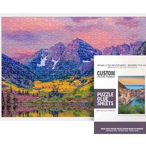Jigsaw Puzzle Frame Kit With Frame and Puzzle Glue Sheets - for Puzzles Measuring 18x24 Inches