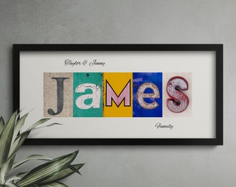 Alphabet Photography Letters, Family Name Print, Last Name Sign, Personalized Last Name Sign