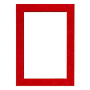 May include: A red picture frame with a white mat.