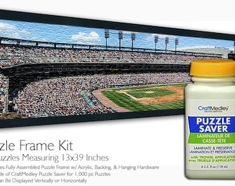 Jigsaw Puzzle Frame Kit | Made to Order in USA | Ask for Custom Size or Frame Color | Includes Craft Medley Puzzle Saver