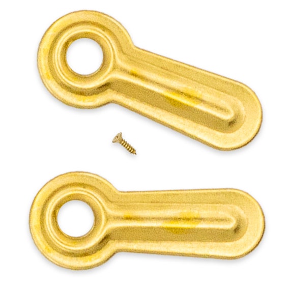 AMS 100 Brass Plated Ridged Picture Frame 1 Turn Buttons with Brass