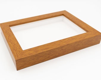 Shadowbox Gallery Wood Frame Honey Pecan, White Backing, 4x6, 5x7, 6x6, 8x8, 8x10, 11x14, 12x12, 16x20, 20x24, 24x30, or 24x36