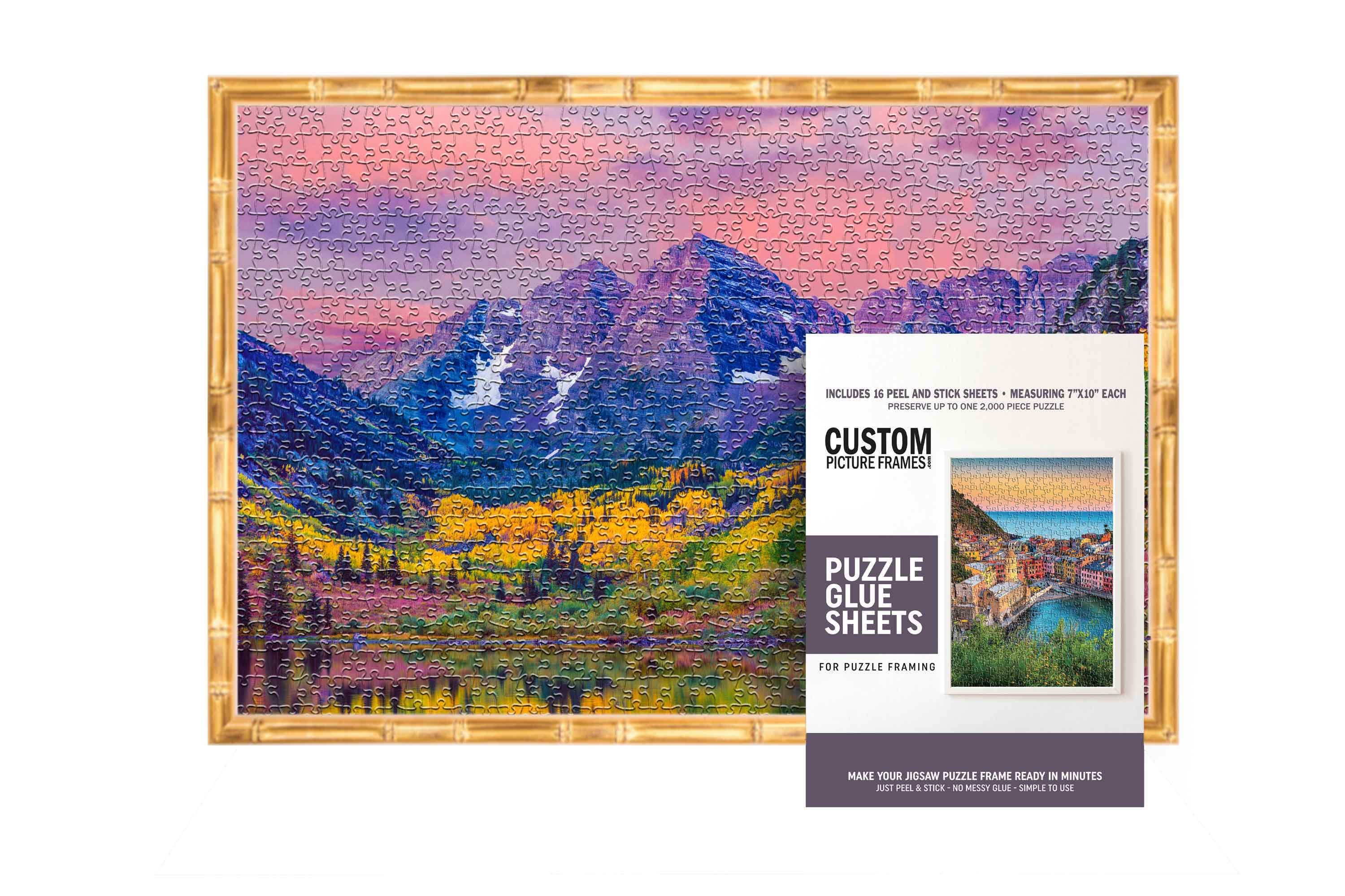 Jigsaw Puzzle Frame Kit With Frame and Puzzle Glue Sheets - Etsy Canada
