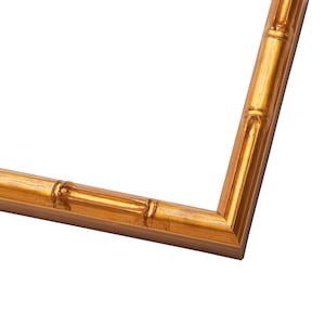 Picture Frame Moulding (Wood) 16ft bundle - Bamboo Gold Finish - 0.75" width - 5/8" rabbet depth