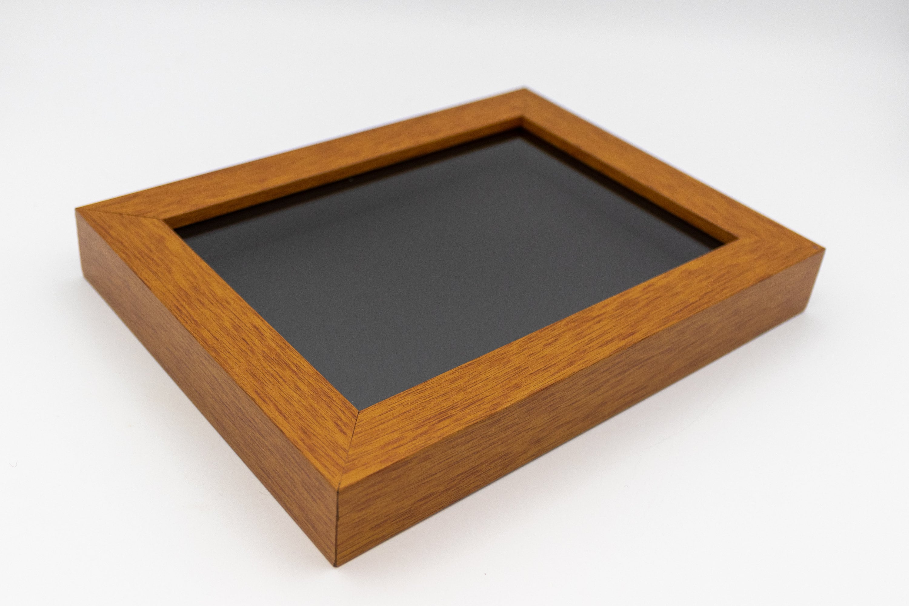 8x8 Brown Walnut Shadow Box Frame - 3/4 of Depth | Includes Hardware|Brown
