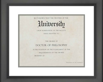 11x14 Black Diploma Frame for 8.5x11 documents  - With Double Mat, Acrylic Front and Foam Board Backing | Graduation Diploma Frame
