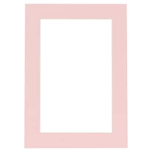 May include: A light pink picture frame with a white mat.