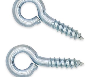 Zinc-Plated Screw Eyes for Picture Framing - 1/2", 3/4", 1", 1-1/8", 11/16", 13/16", 1-3/16", 1-3/8" Multiple quantities available
