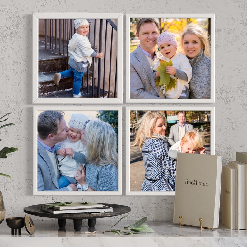 White Picture Frames with Complimentary Hanging Hardware and Acrylic Glass Included - Handmade to Order in NJ - Custom Sizes Available image 1